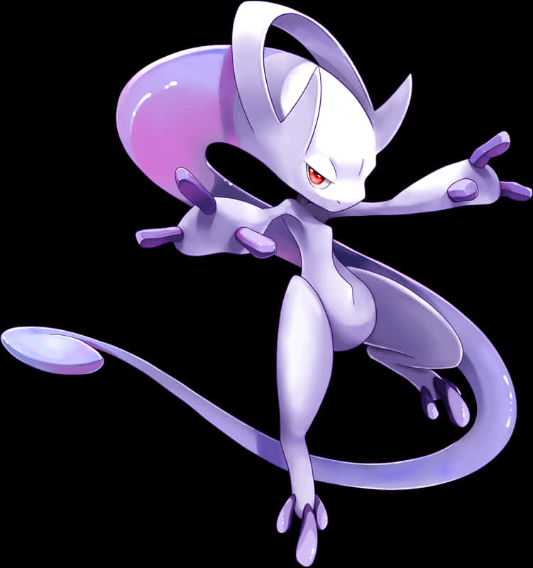 Mewtwo Powerful Psychic Pokemon PNG image