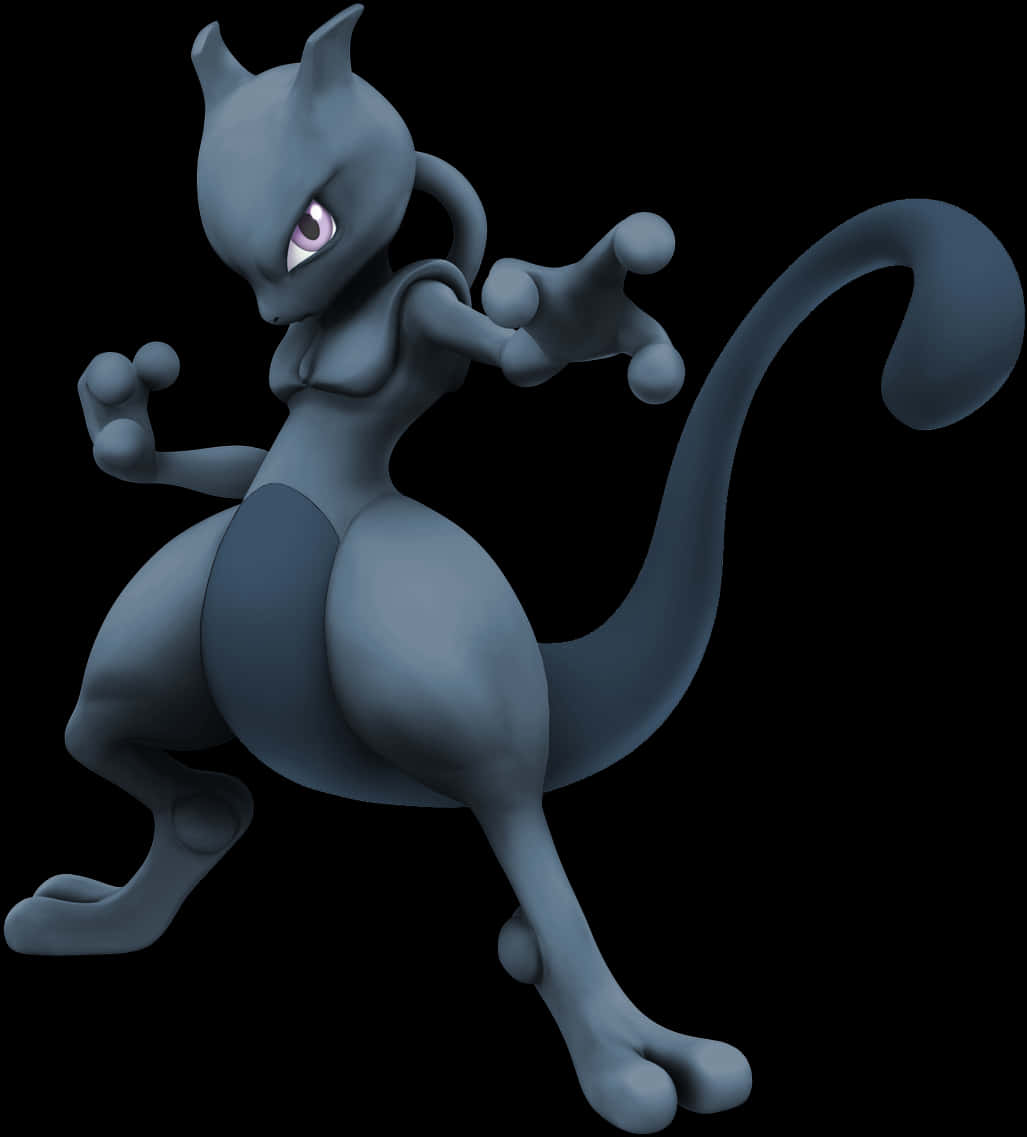 Mewtwo Powerful Psychic Pokemon PNG image