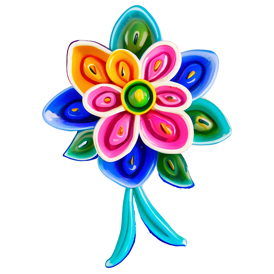 Mexican Ceramic Flowers Png 06202024 PNG image