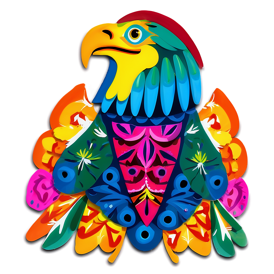 Mexican Eagle Folk Art Png 06132024 PNG image