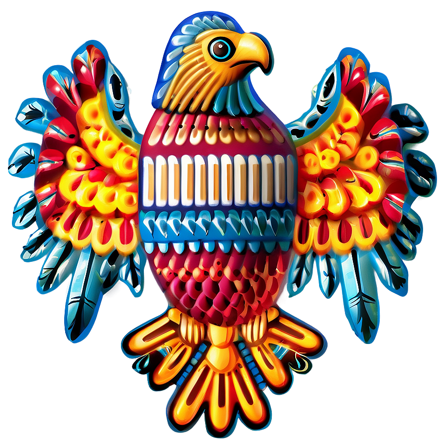 Mexican Eagle Folk Art Png 06132024 PNG image