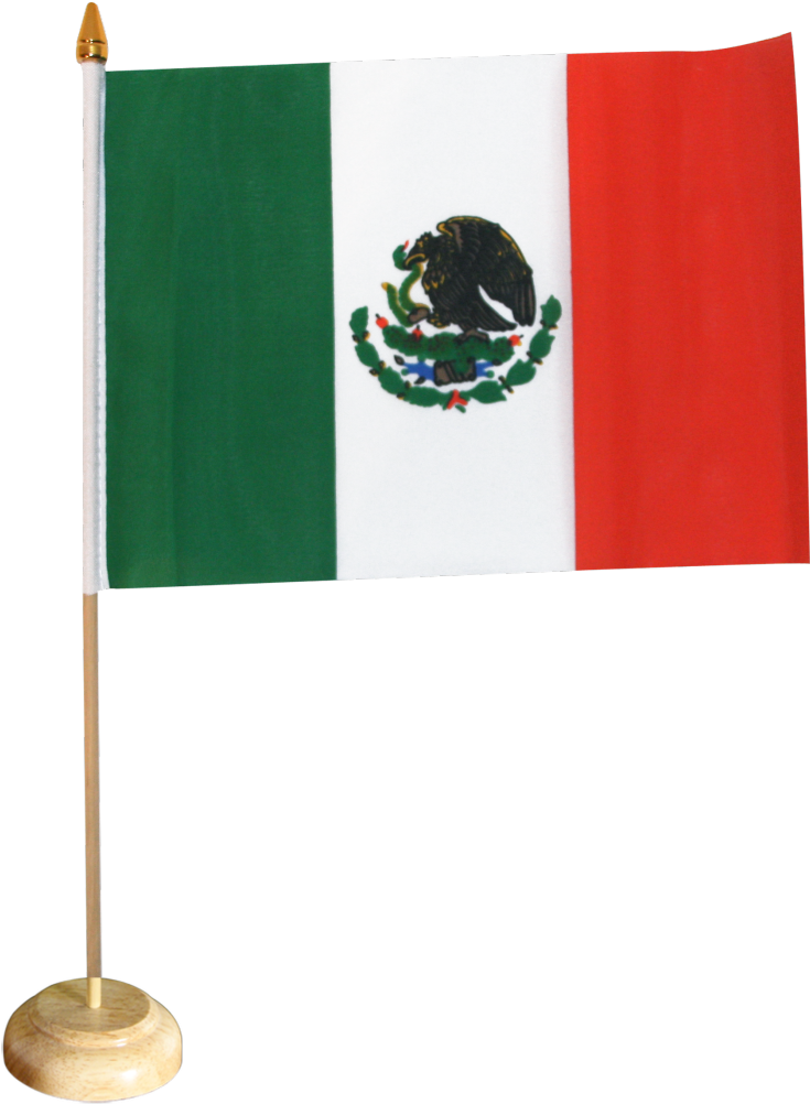 Mexican Flagon Gold Stand PNG image