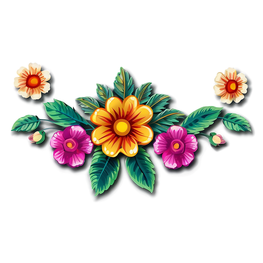 Mexican Floral Prints Png 06202024 PNG image