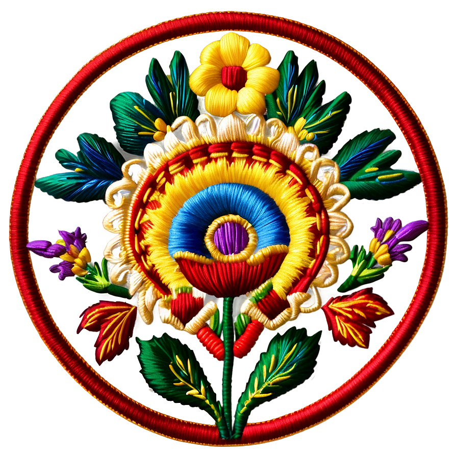 Mexican Flower Embroidery Designs Png 06202024 PNG image