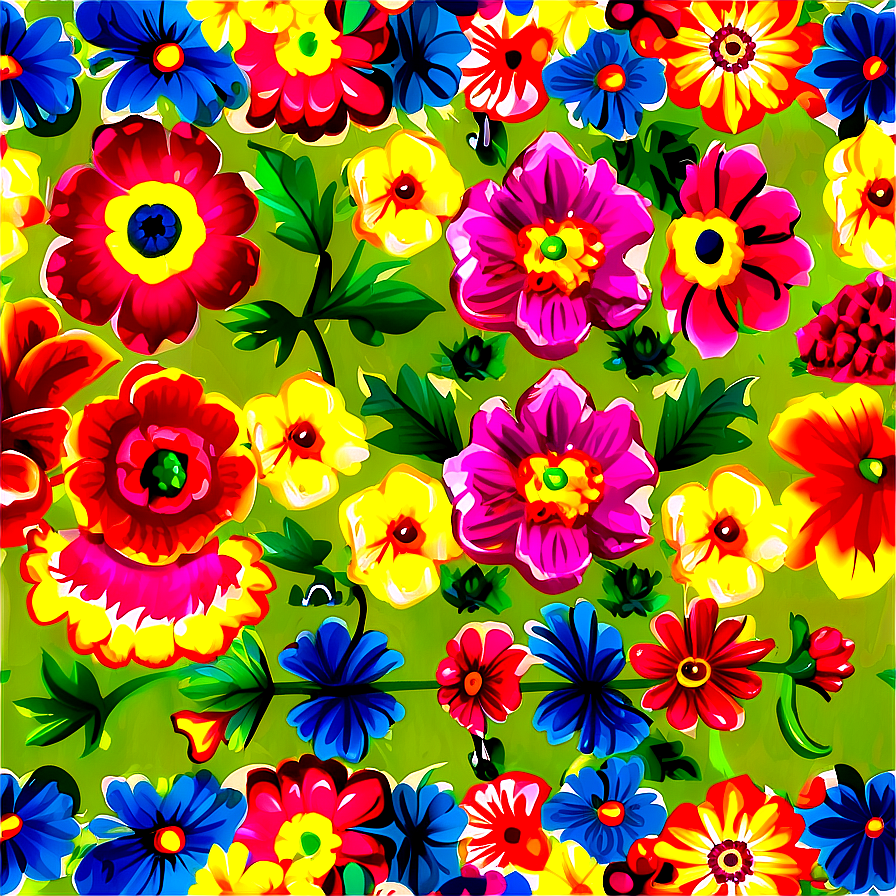 Mexican Flowers Background Png Opv35 PNG image