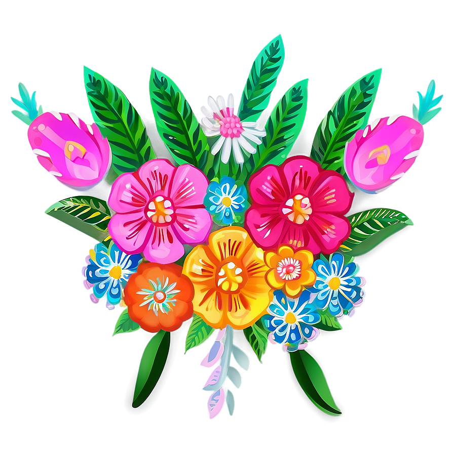 Mexican Flowers Folk Art Png 67 PNG image