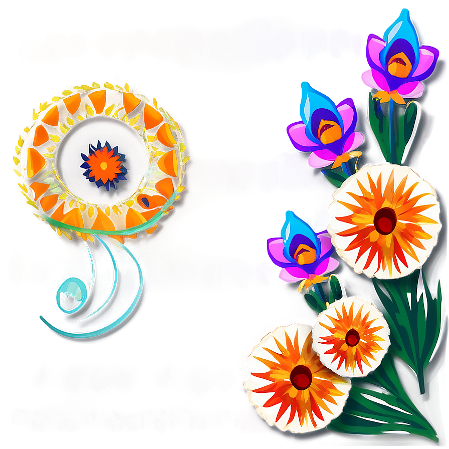 Mexican Flowers For Day Of The Dead Png 06202024 PNG image