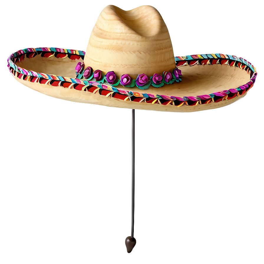 Mexican Hat With Flowers Png 06122024 PNG image