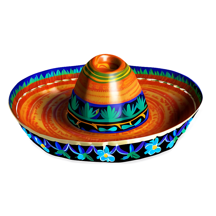 Mexican Hat With Flowers Png 06122024 PNG image