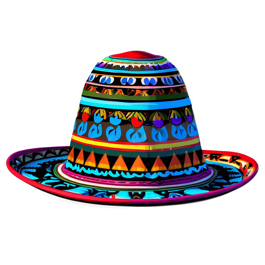 Mexican Hat With Pattern Png Vys5 PNG image