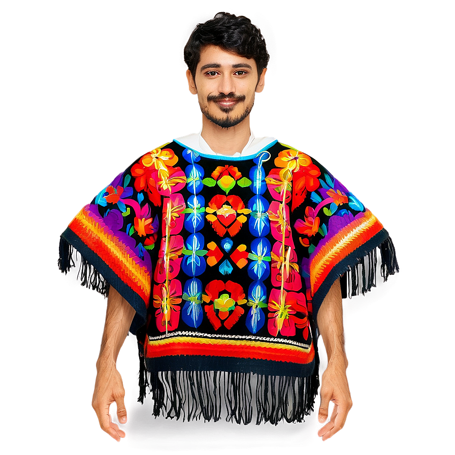 Mexican Poncho Fiesta Wear Png 73 PNG image