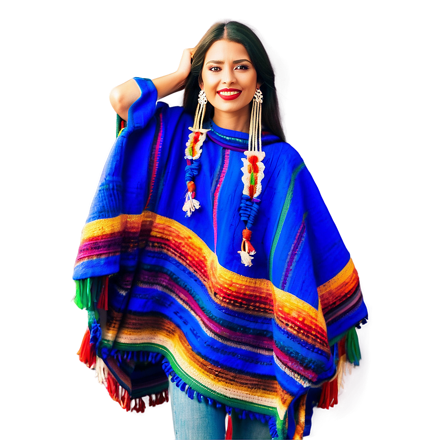 Mexican Poncho Fiesta Wear Png Ocv PNG image