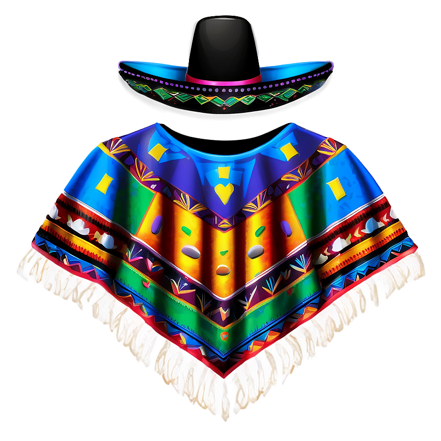 Mexican Poncho For Celebration Png 06282024 PNG image