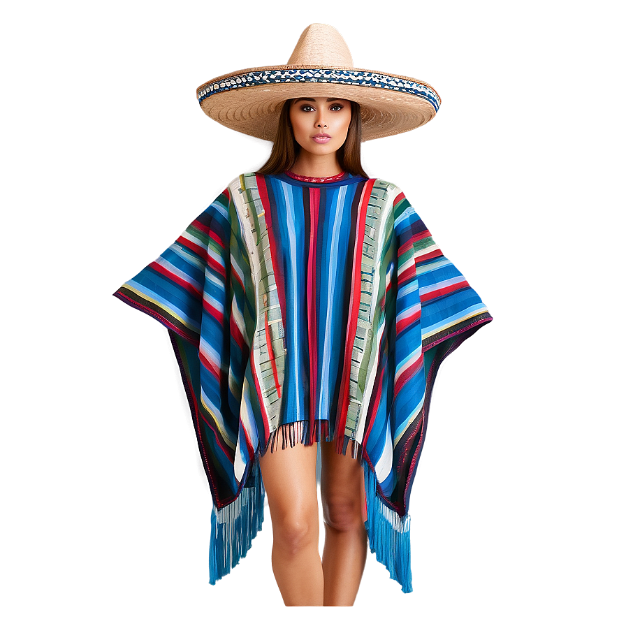 Mexican Poncho Inspired Look Png Yqf PNG image