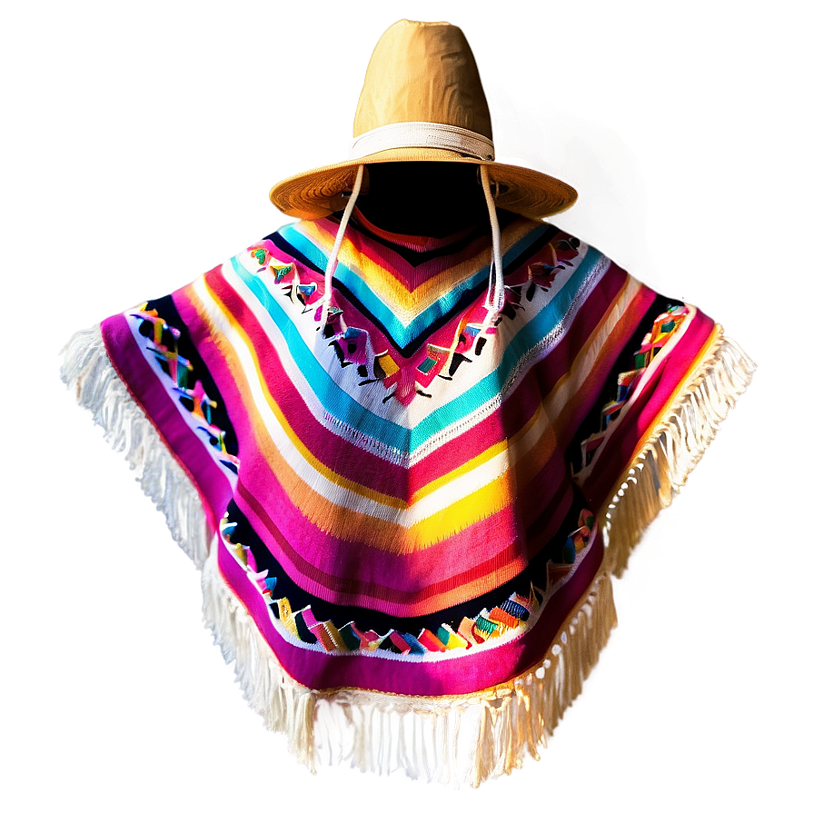 Mexican Poncho With Fringe Png 06282024 PNG image