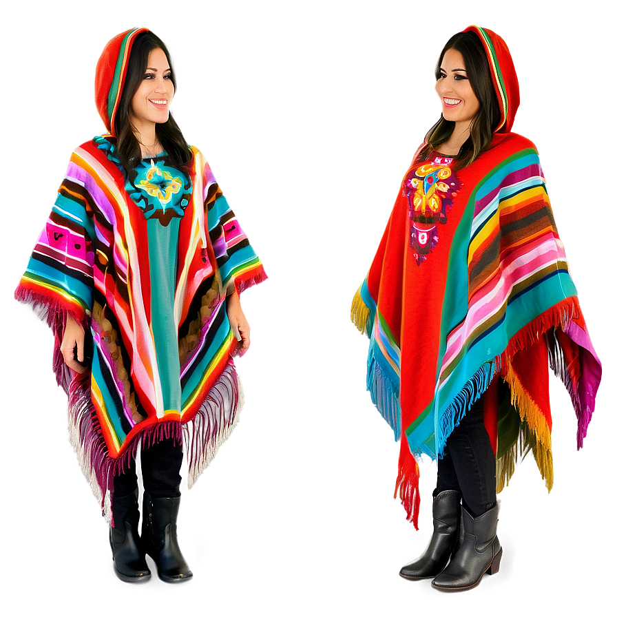 Mexican Poncho With Fringe Png Ivt98 PNG image