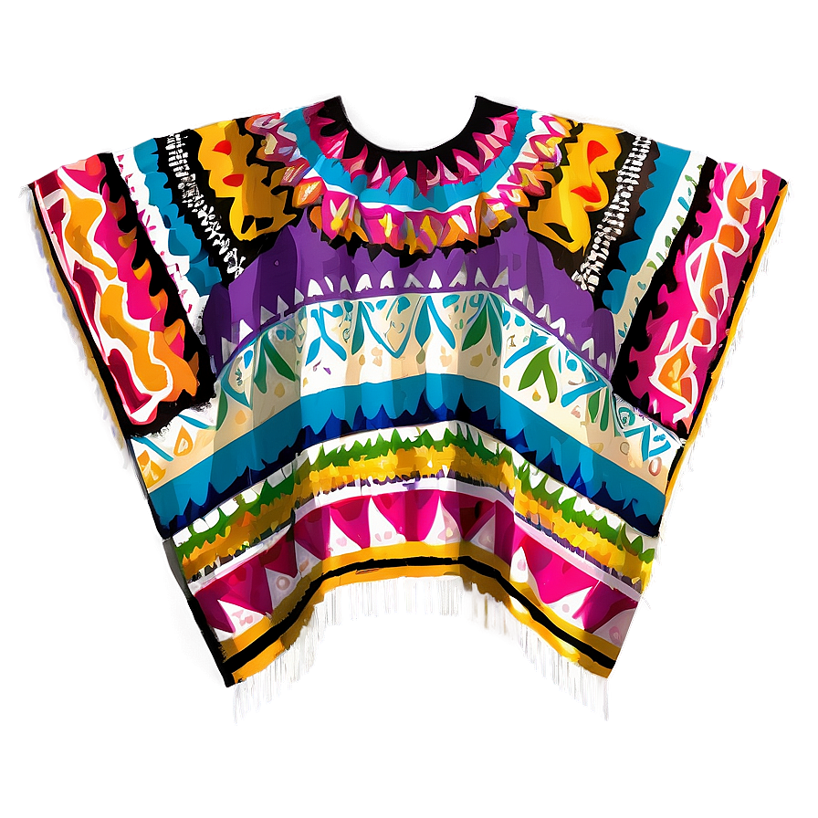 Mexican Poncho With Intricate Design Png 06282024 PNG image