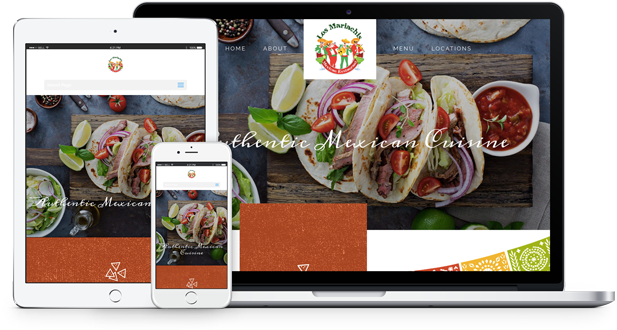 Mexican Restaurant Website Responsive Design PNG image