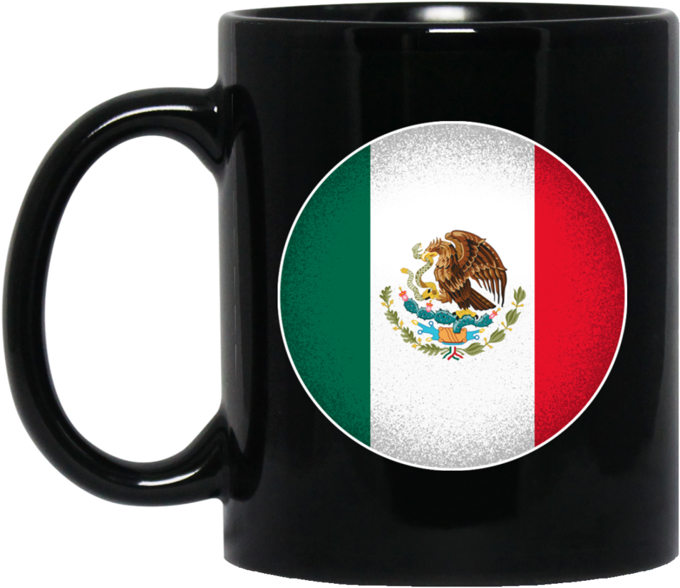 Mexico Flag Mug Design PNG image