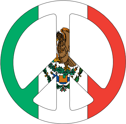 Mexico Flag Peace Symbol PNG image