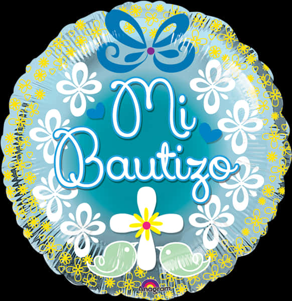 Mi Bautizo Balloon Decoration PNG image