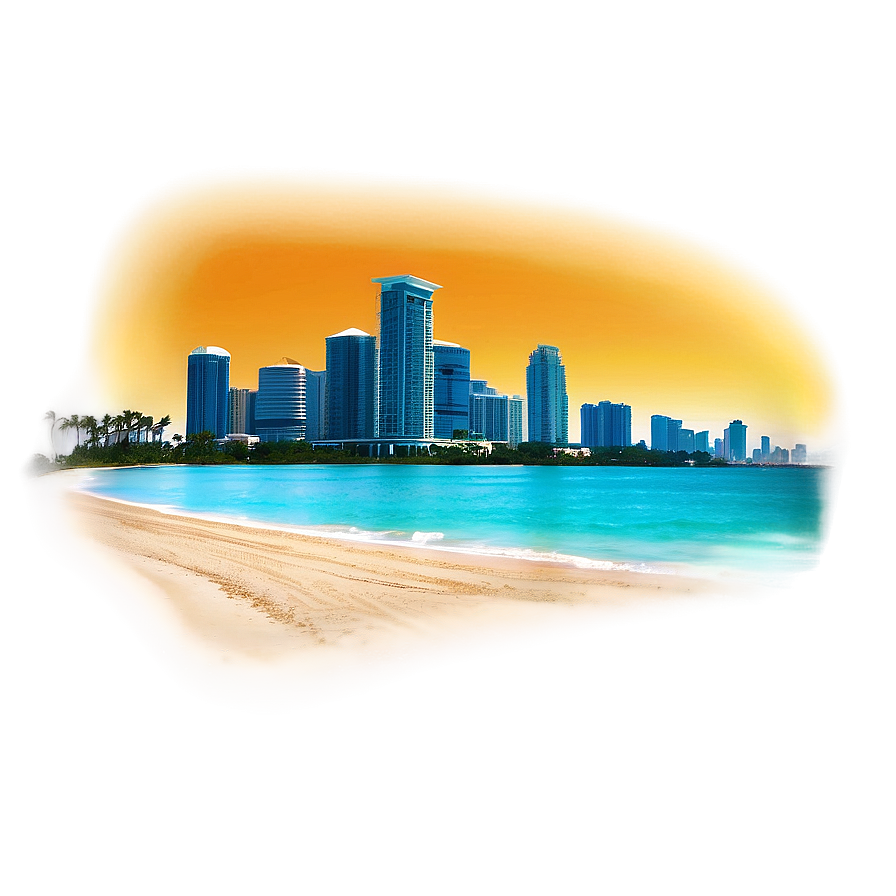 Miami Skyline And Clear Blue Sky Png 94 PNG image