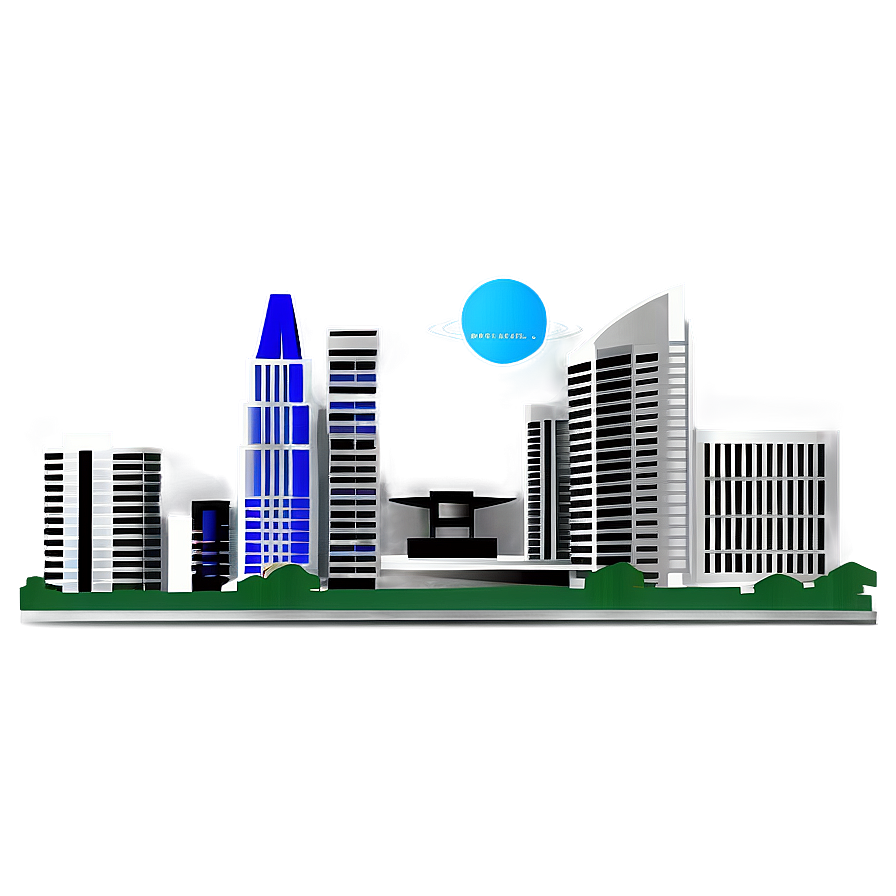 Miami Skyline With Sports Arena Png 06272024 PNG image