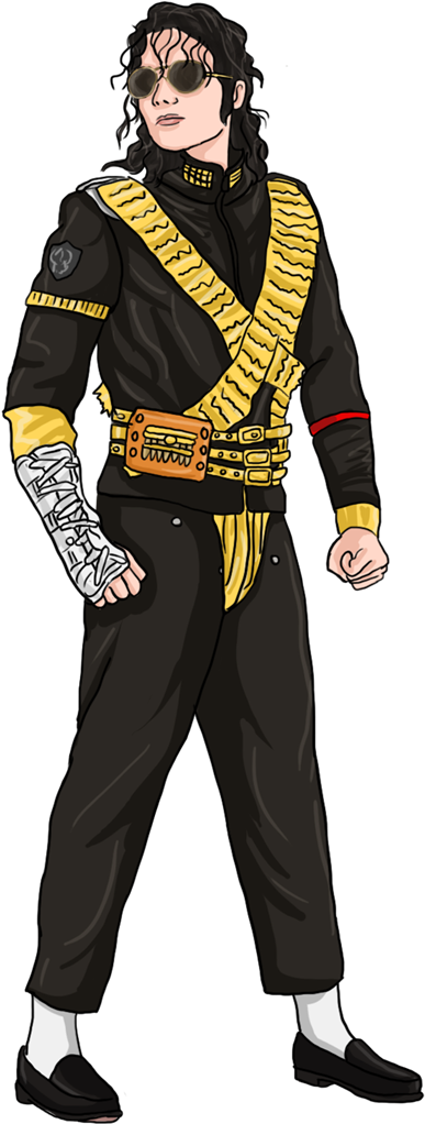 Michael Jackson Iconic Outfit Illustration PNG image