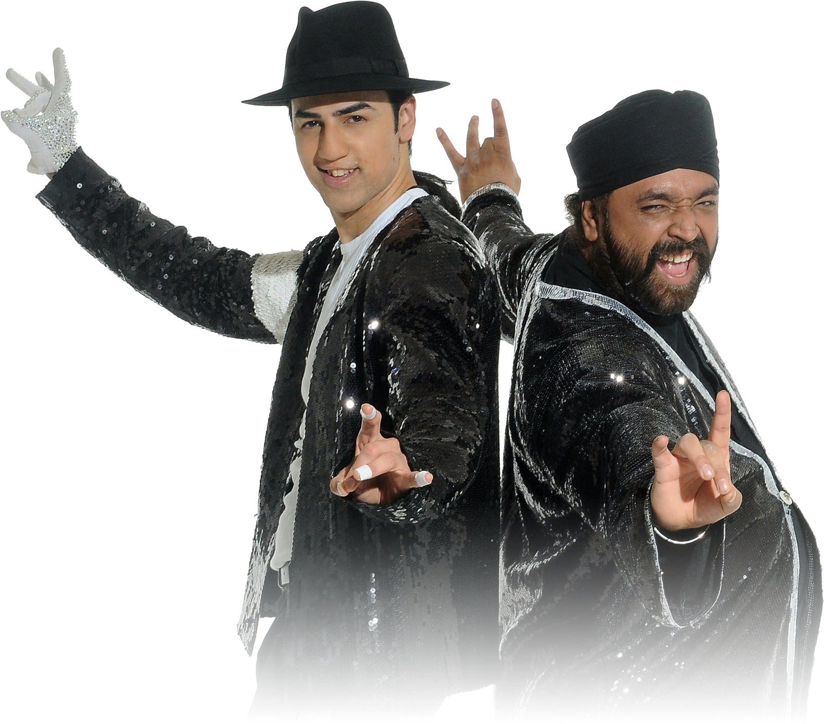 Michael Jackson Inspired Duo Performance PNG image