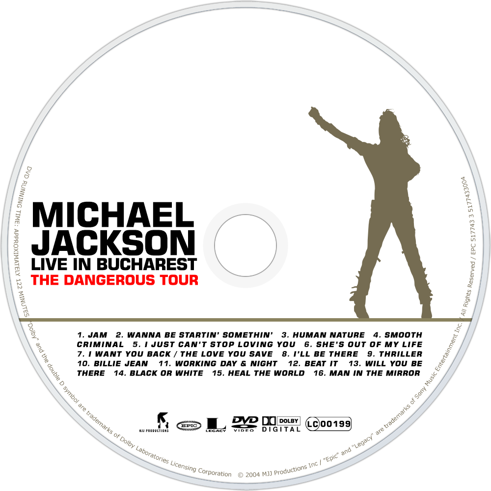 Michael Jackson Livein Bucharest D V D PNG image