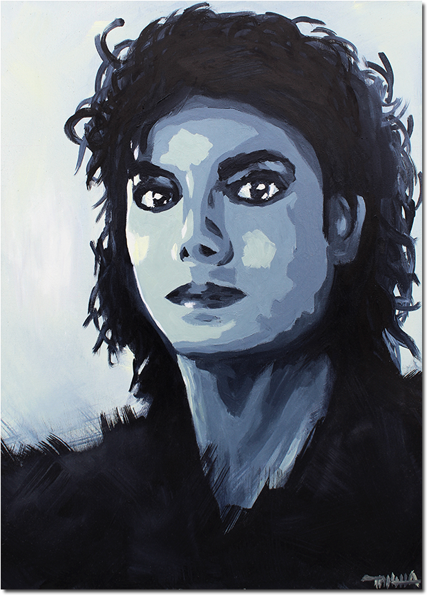 Michael Jackson Portrait Painting PNG image