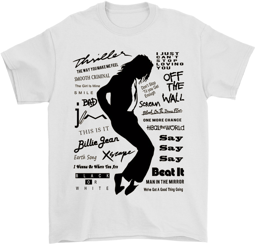 Michael Jackson Silhouette T Shirt Design PNG image