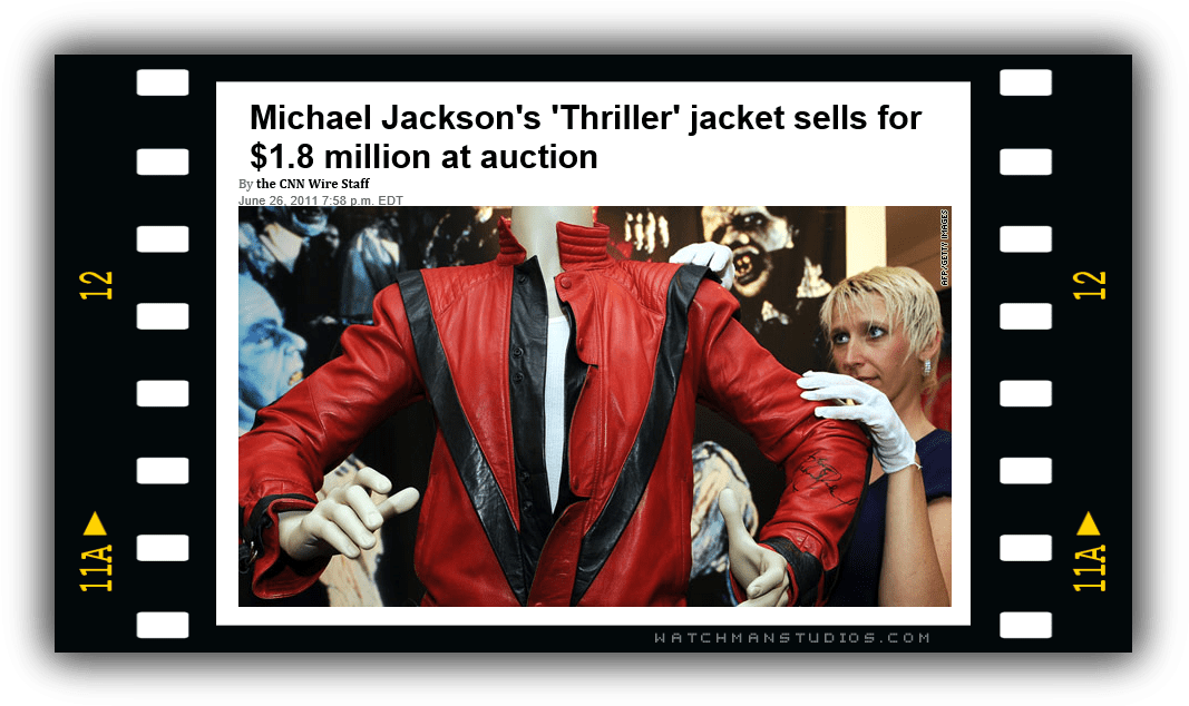 Michael Jackson Thriller Jacket Auction PNG image
