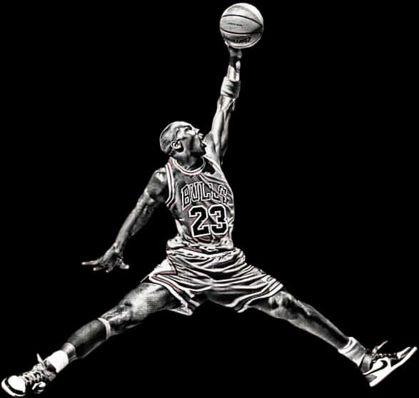 Michael Jordan Air Jump Bulls23 PNG image