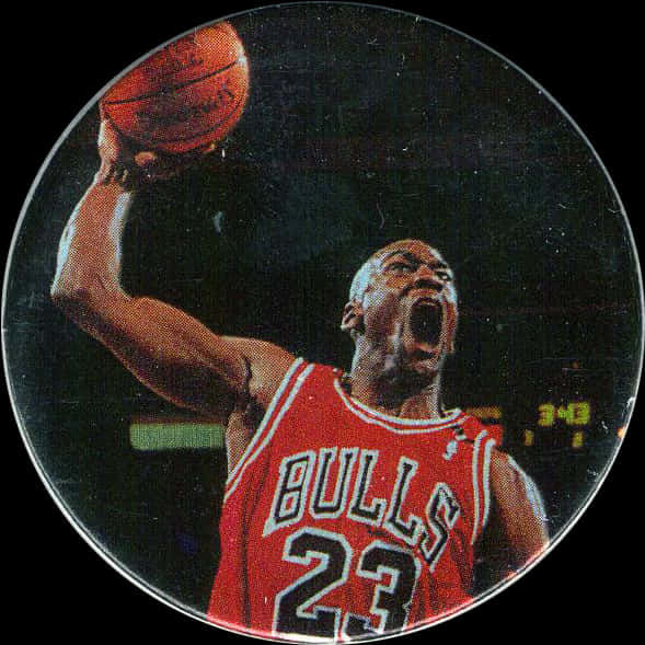 Michael Jordan Bulls23 Dunking PNG image