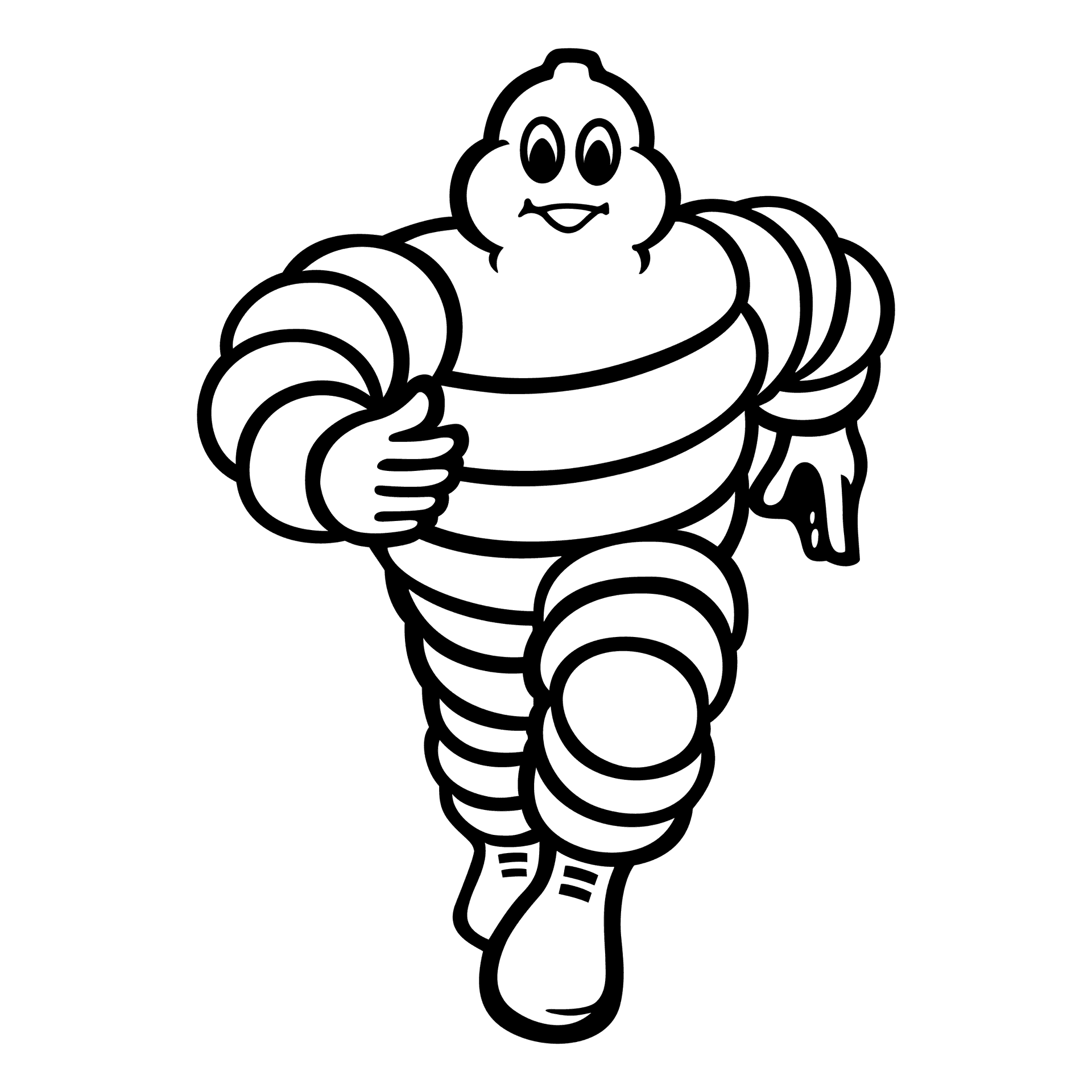 Michelin Man Logo Illustration PNG image