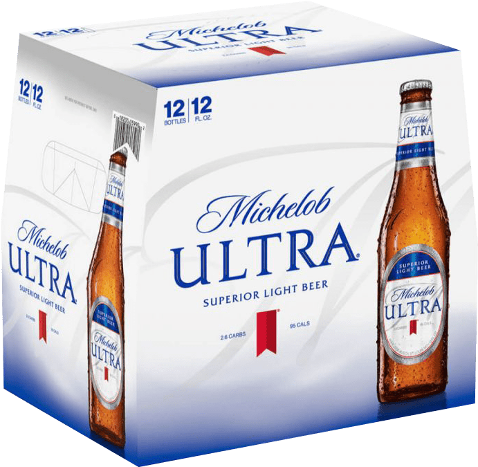 Michelob Ultra Beer Packand Bottle PNG image