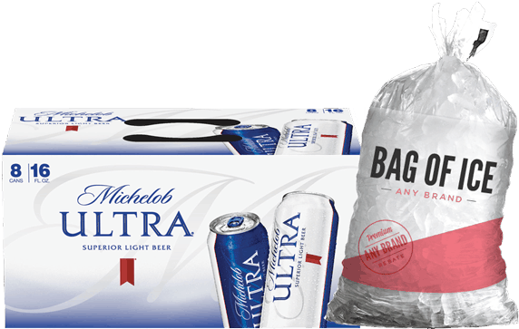 Michelob Ultra Beerand Ice Bag PNG image