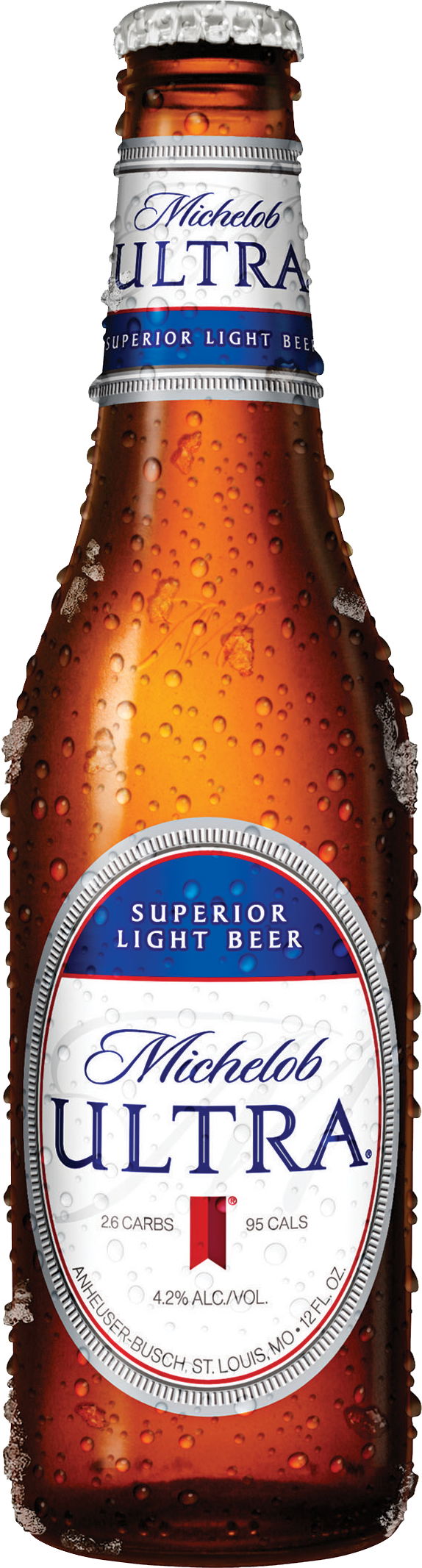 Michelob Ultra Light Beer Bottle PNG image