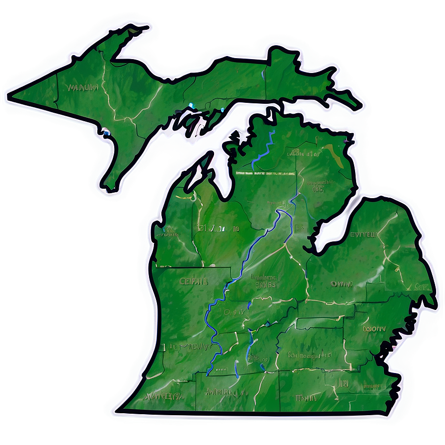 Michigan Geographic Outline Png 21 PNG image