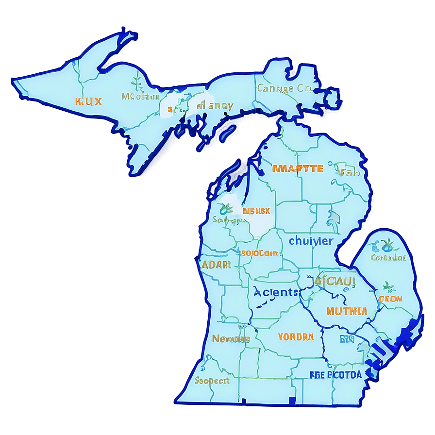 Michigan Geography Png Pey9 PNG image