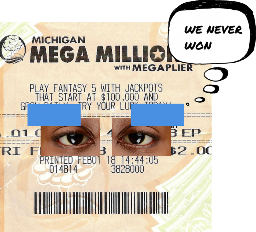 Michigan Mega Millions Lottery Ticket Disappointment PNG image