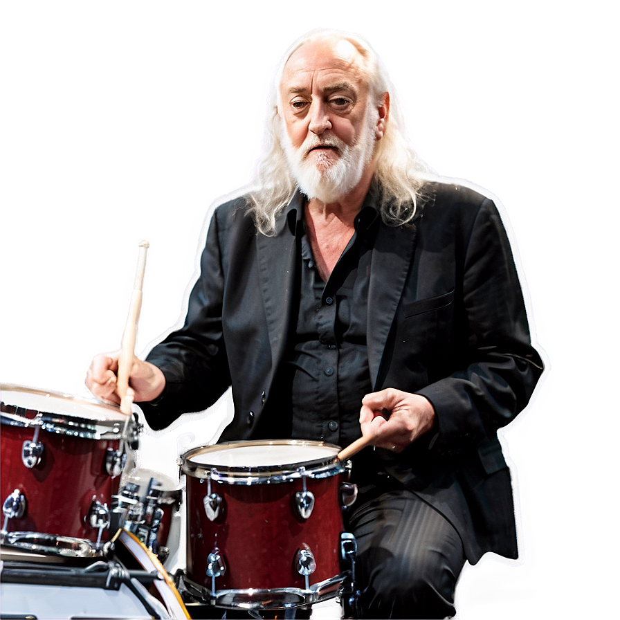 Mick Fleetwood Drumming Png 06252024 PNG image