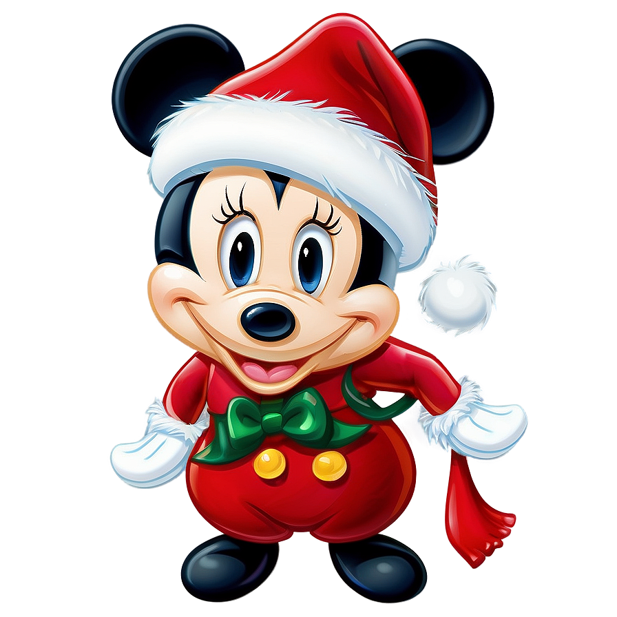 Mickey And Minnie Festive Christmas Png 06122024 PNG image