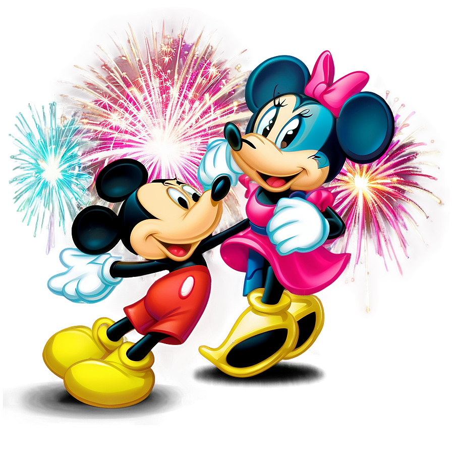 Mickey And Minnie Fireworks Png 06122024 PNG image