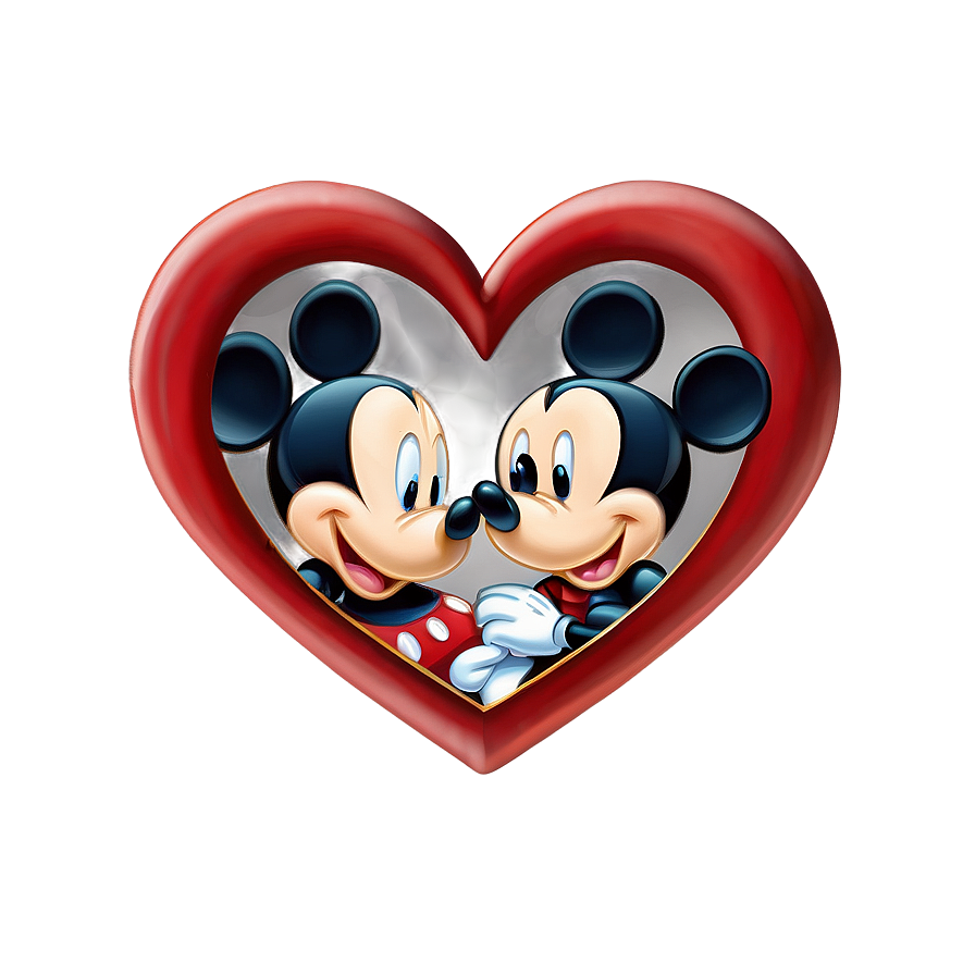 Mickey And Minnie Heart Png Djr58 PNG image