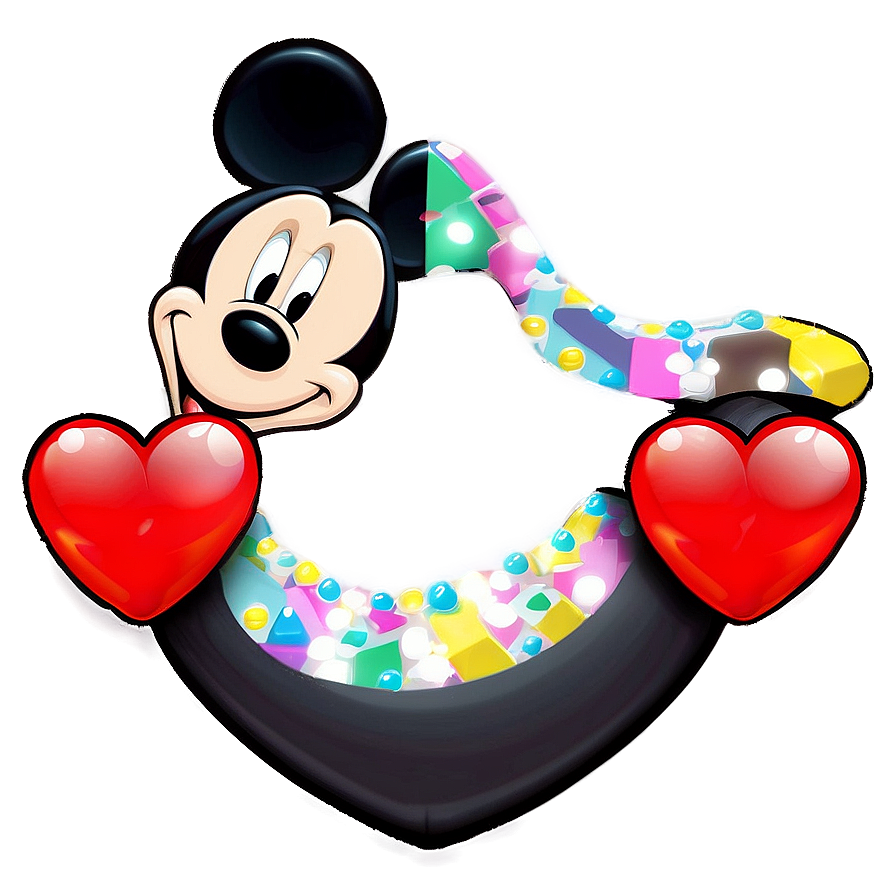 Mickey And Minnie Heart Png Qyv PNG image