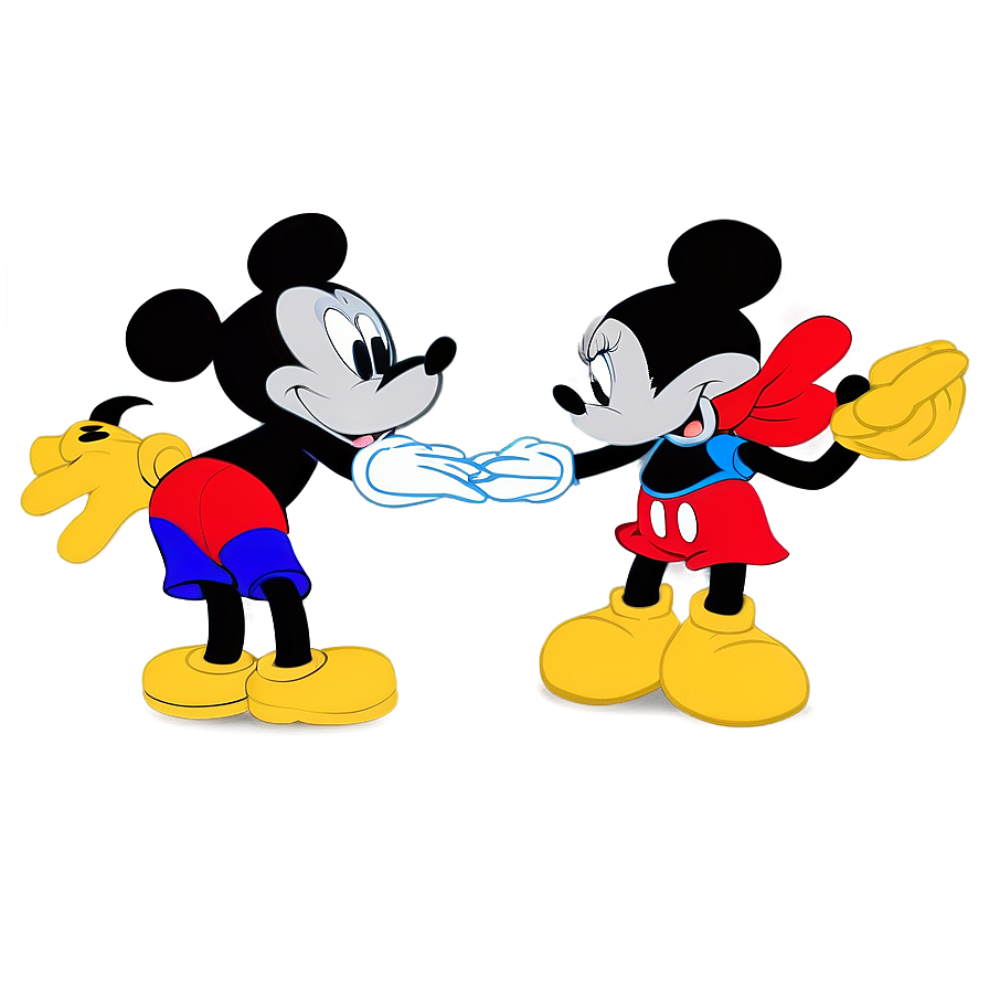 Mickey And Minnie Holding Hands Png 6 PNG image