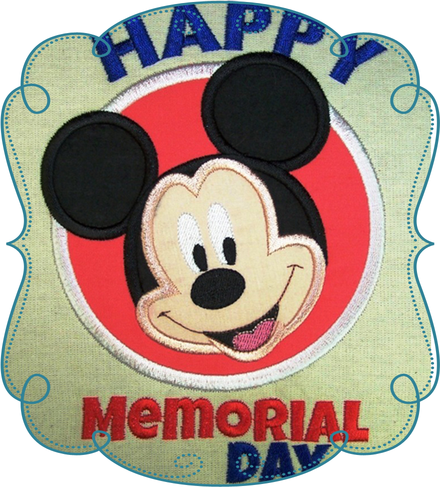 Mickey Memorial Day Celebration Patch PNG image