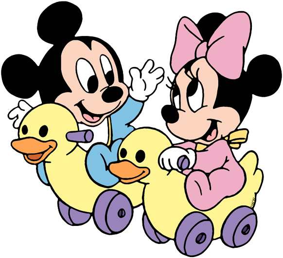 Mickey Minnie Ducklings Cartoon PNG image